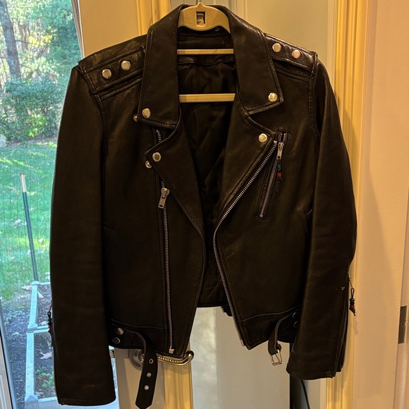 BLK DNM Jackets & Blazers - BLK DNM Black Leather Biker Jacket